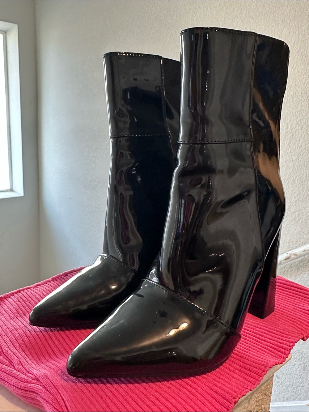 Black Pointed-Toe Ankle Boots - Women